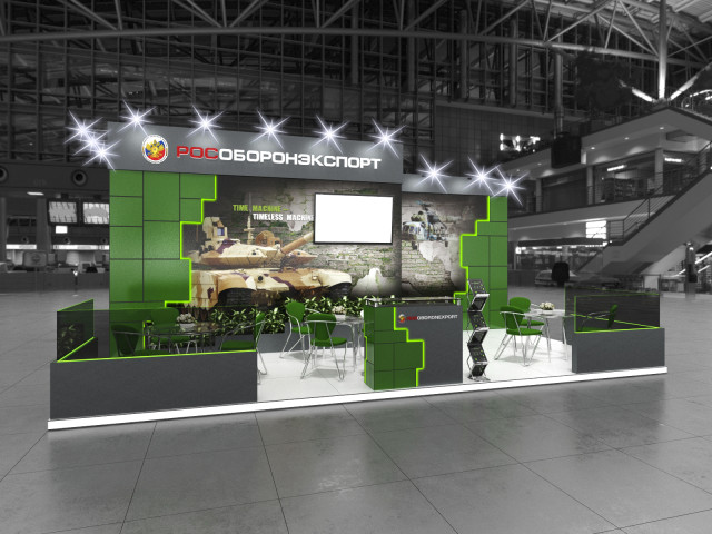 Выставочный стенд «Рособоронэкспорт». «Russia Arms Expo – 2015»